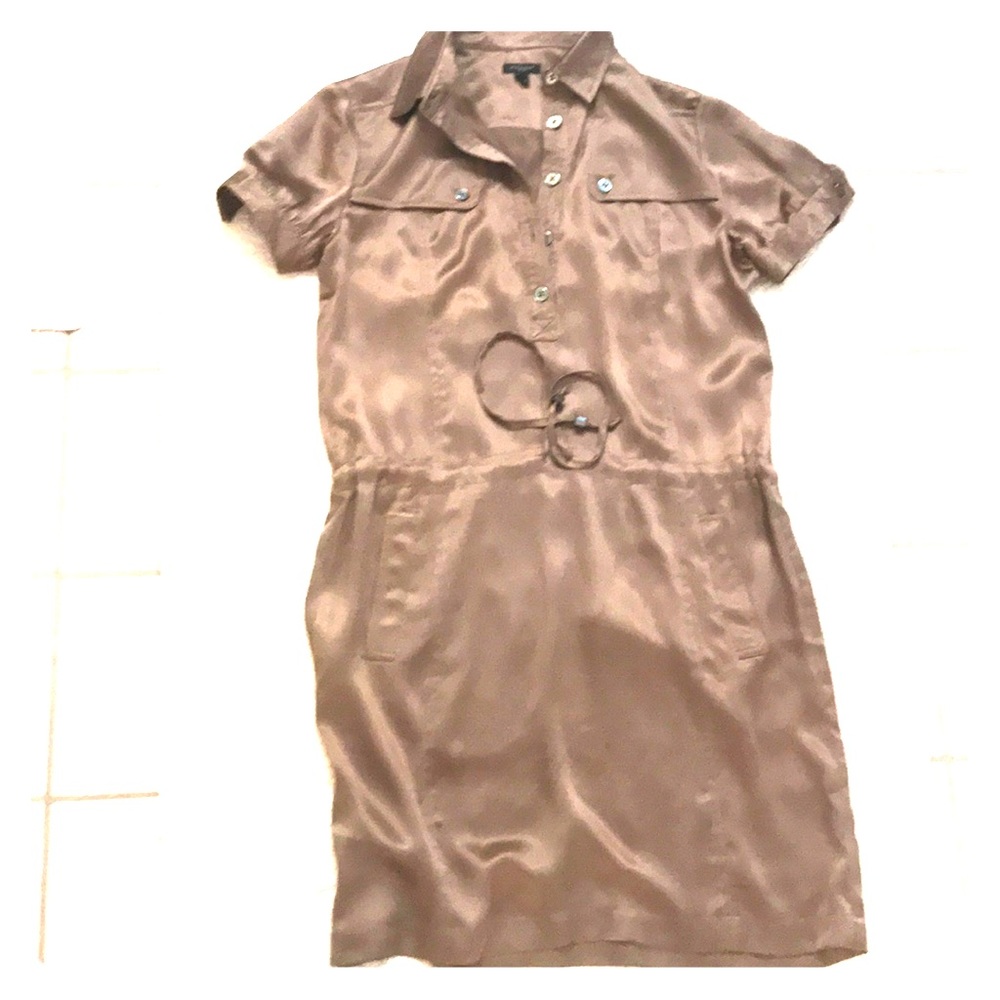 Lovely 100% silk shirt dress by Ann Taylor